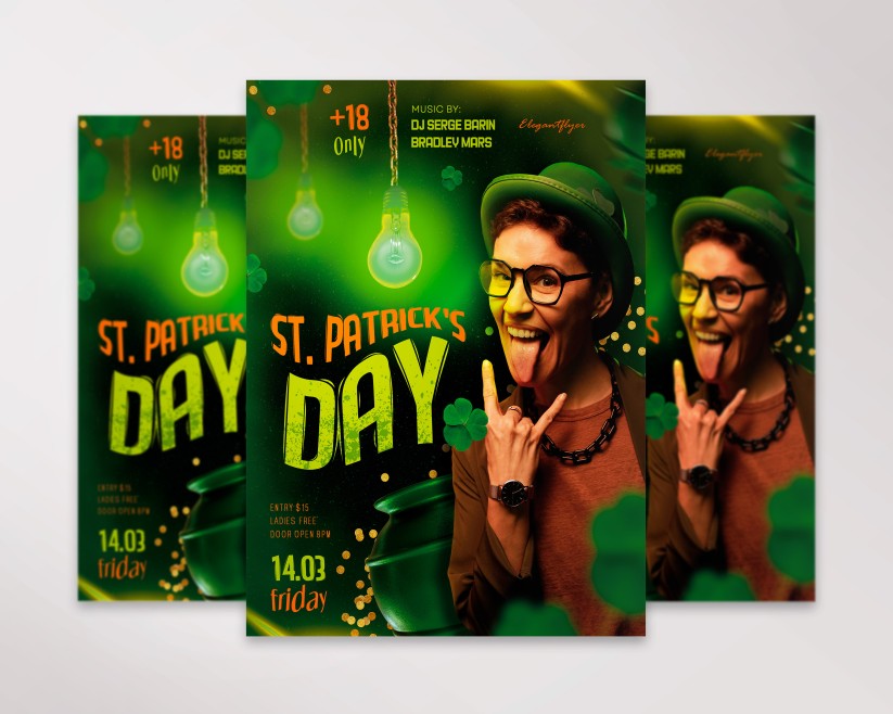 St. Patrick’s Day Free Flyer PSD Template 1 St. Patrick’s Day Free Flyer PSD Template 1