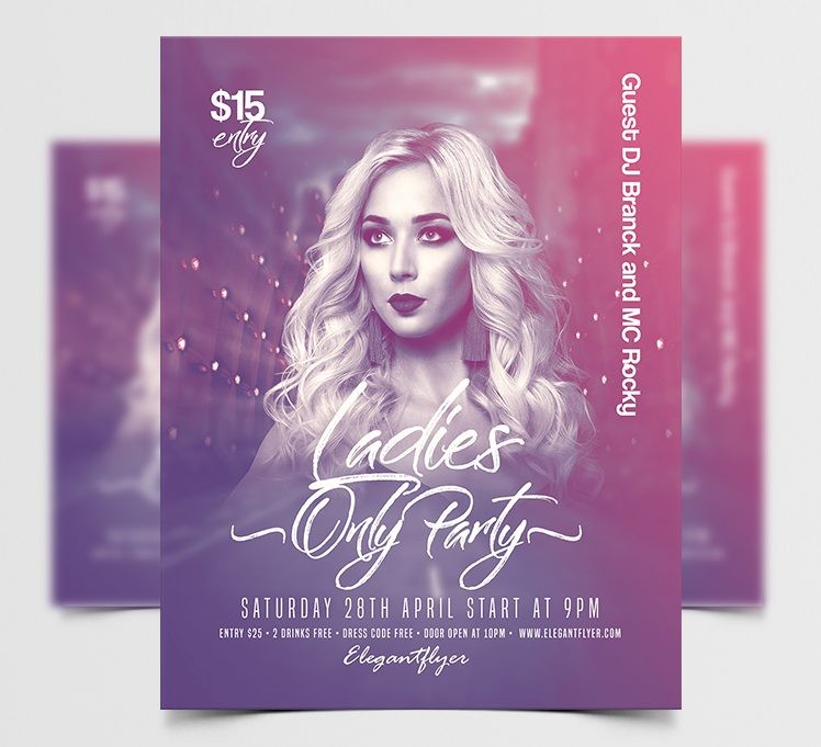 Ladies Only Party – Free PSD Flyer Template 5 Ladies Only Party – Free PSD Flyer Template 5
