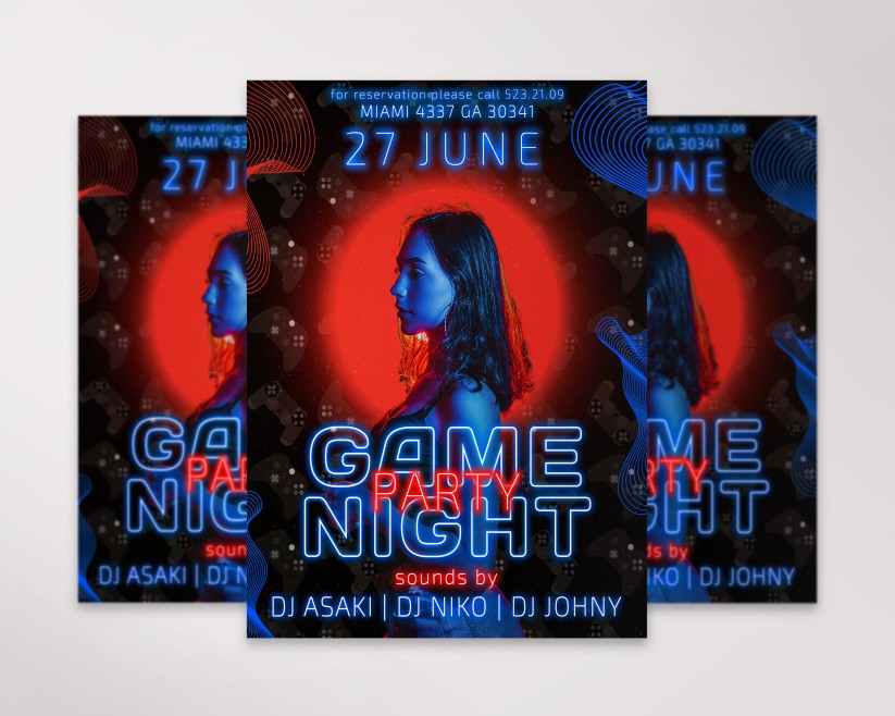 Game Night Party flyer template Game Night Party flyer template