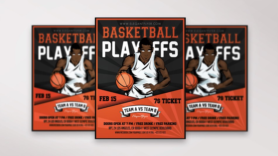 Basketball Flyer PSD Template Facebook Cover Basketball Flyer PSD Template Facebook Cover