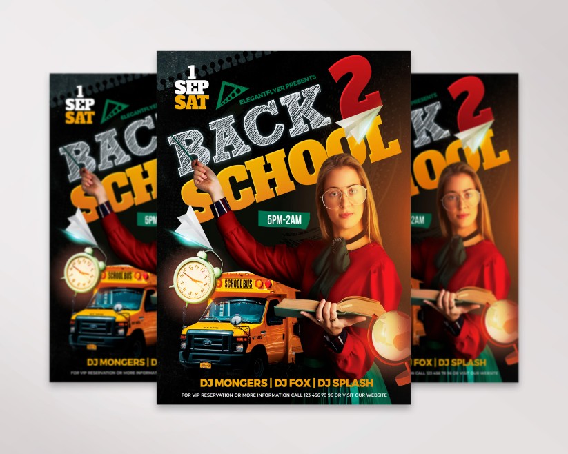 Back to School – Premium PSD Flyer Template 12 Back to School – Premium PSD Flyer Template 12