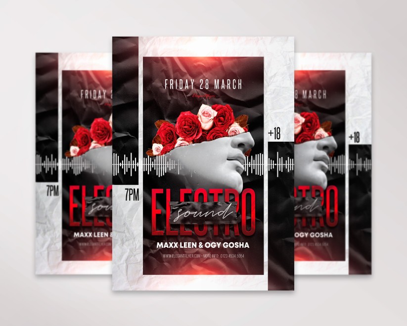 Electro Party – Free Flyer PSD Template Electro Party – Free Flyer PSD Template