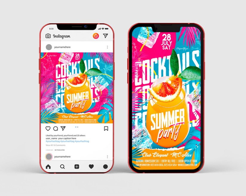 Summer Party – Instagram Stories Template in PSD + Post Templates Summer Party – Instagram Stories Template in PSD + Post Templates