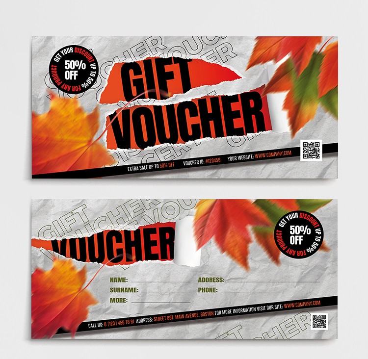 Autumn Gift Certificate Template Autumn Gift Certificate Template