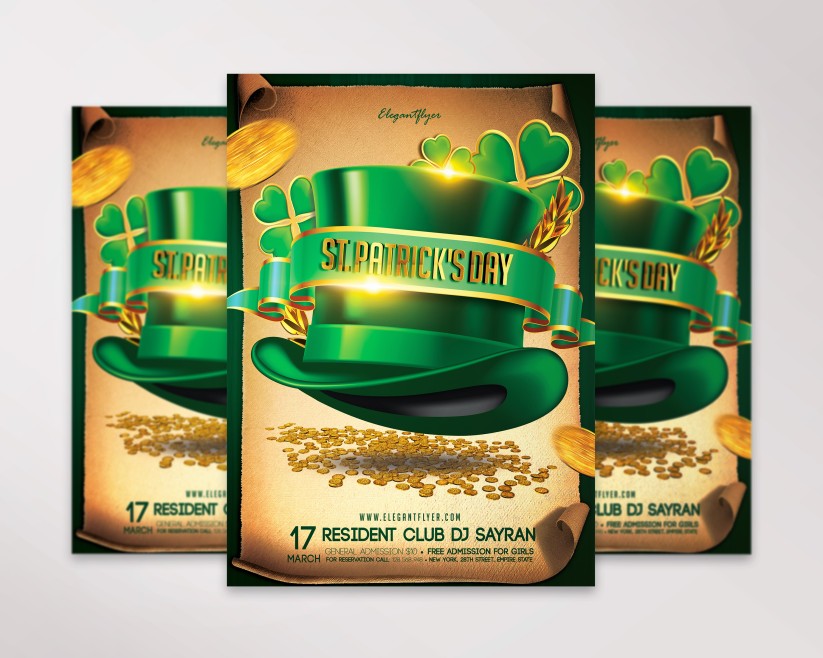 St.Patrick’s Day Party V02 Flyer PSD Template St.Patrick’s Day Party V02 Flyer PSD Template