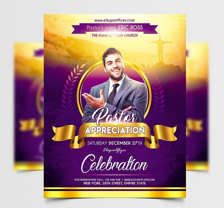 Free Pastor Appreciation – Flyer PSD Template Free Pastor Appreciation – Flyer PSD Template