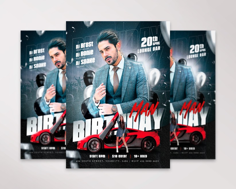 free-birthday-man-invitation-psd free-birthday-man-invitation-psd