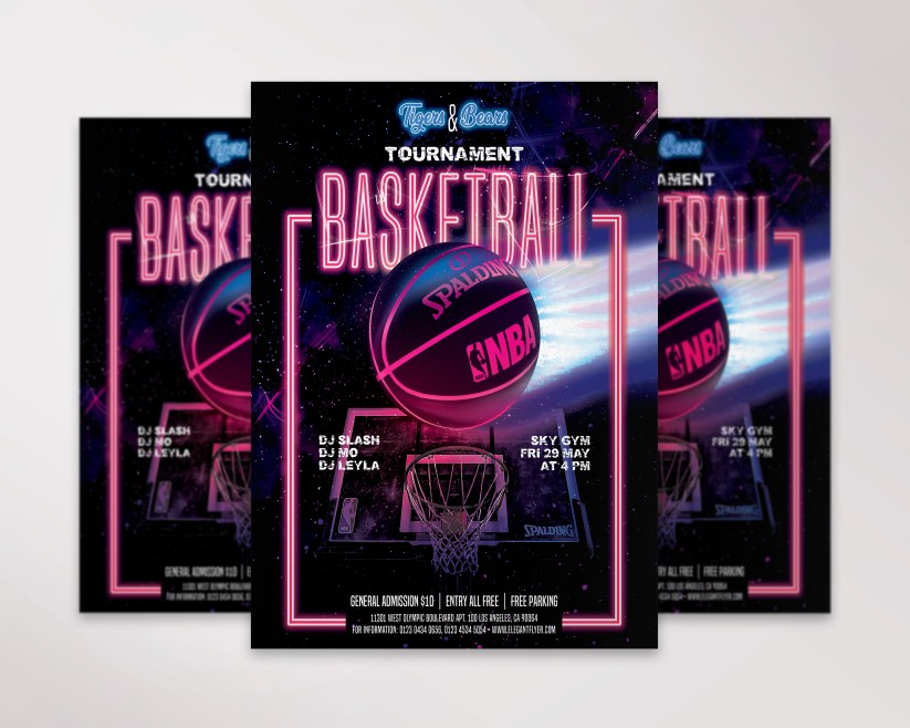 Basketball Premium Flyer PSD Template 14 Basketball Premium Flyer PSD Template 14