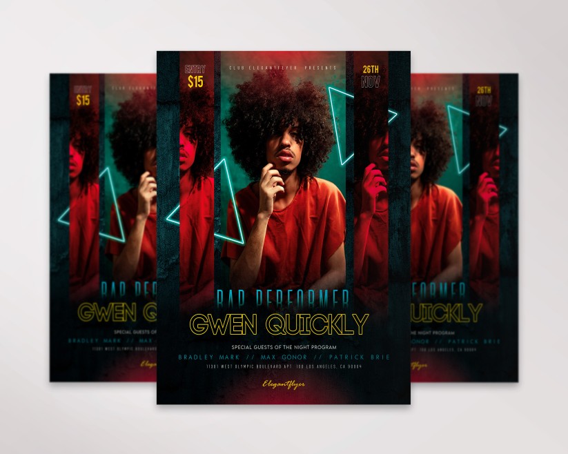 28 RAP PERFORMER - PREMIUM PSD FLYER TEMPLATE 28 RAP PERFORMER - PREMIUM PSD FLYER TEMPLATE