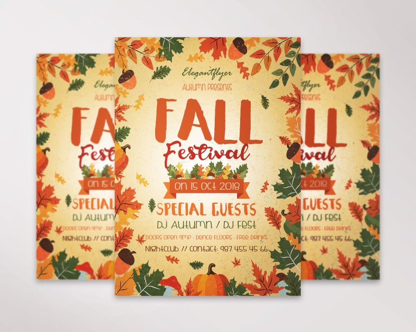 30+ Free Flyers in PSD for Autumn Holidays (+Premium) | by ElegantFlyer