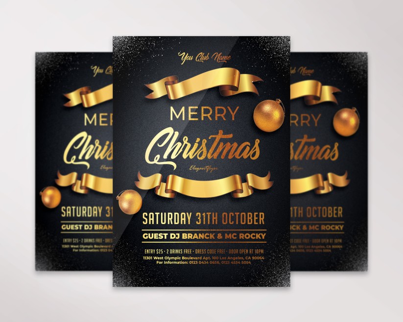 Merry Christmas – Free Flyer PSD Template 07 Merry Christmas – Free Flyer PSD Template 07