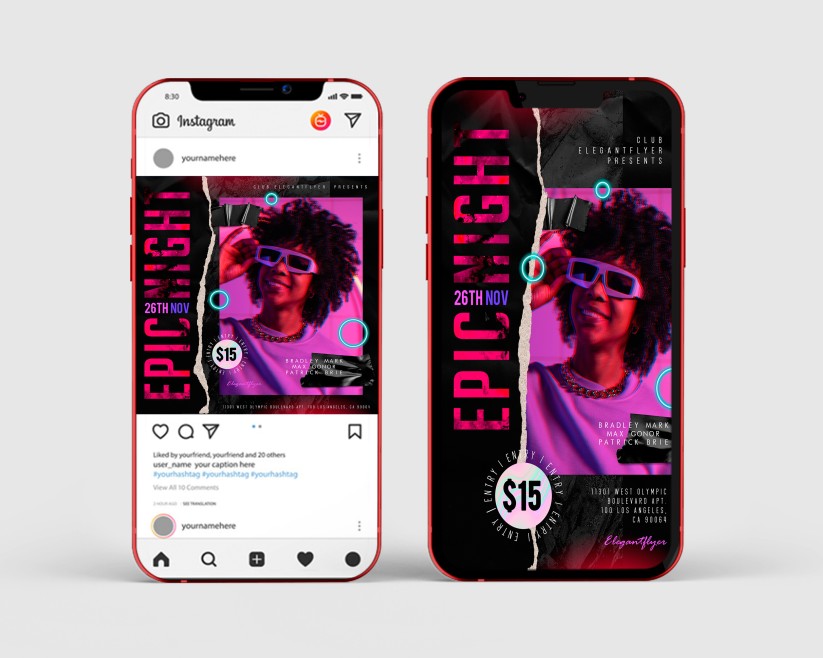 Epic Night – Instagram Stories Template in PSD + Post Templates Epic Night – Instagram Stories Template in PSD + Post Templates