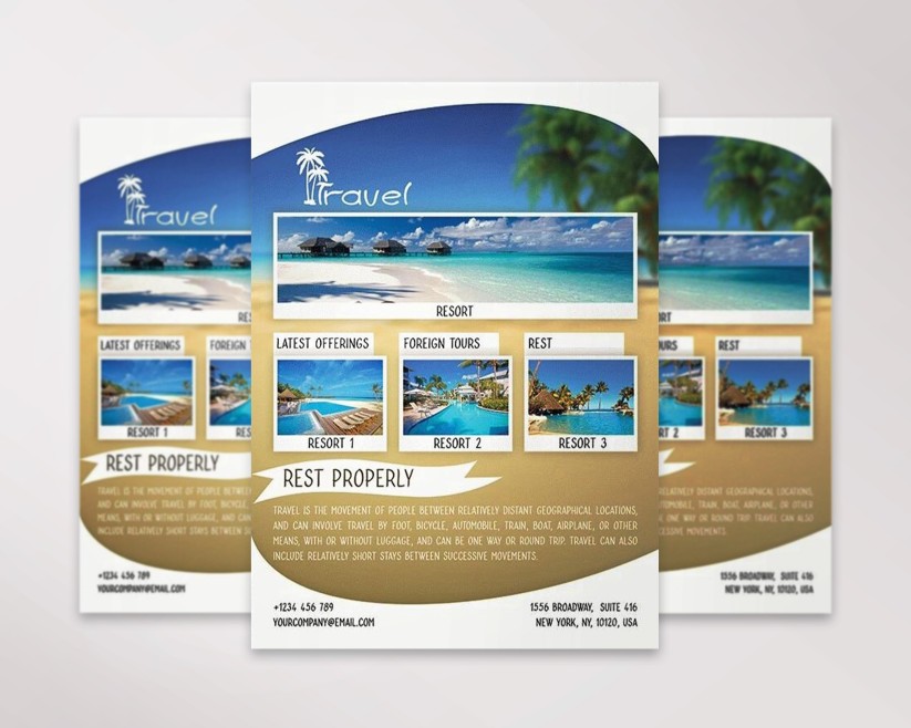 Travel – Free Flyer PSD Template 4 Travel – Free Flyer PSD Template 4