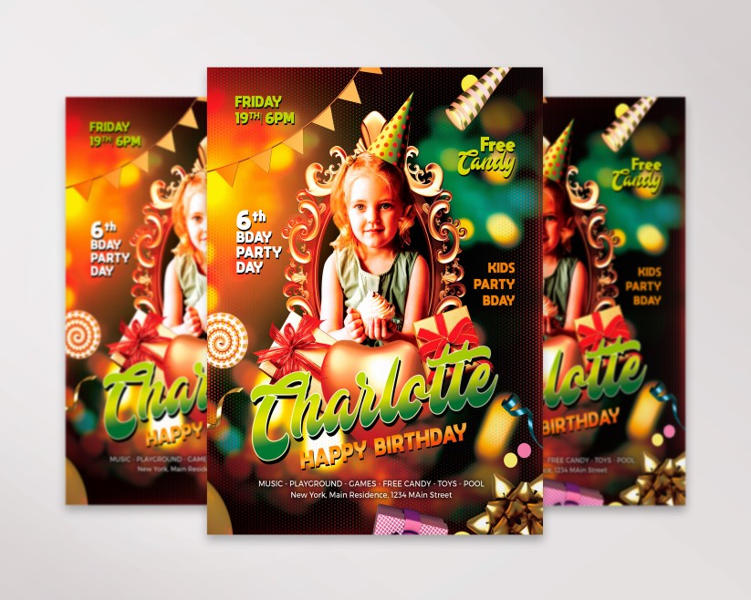 22 KIDS BIRTHDAY - PREMIUM PSD FLYER TEMPLATE 22 KIDS BIRTHDAY - PREMIUM PSD FLYER TEMPLATE