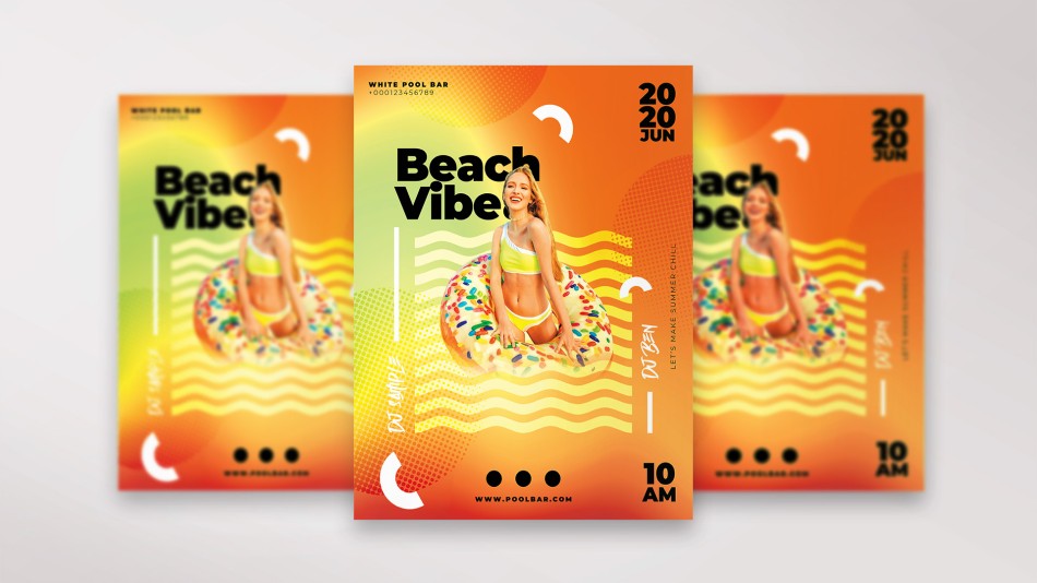 Beach Vibe Free PSD Flyer Template 8 Beach Vibe Free PSD Flyer Template 8