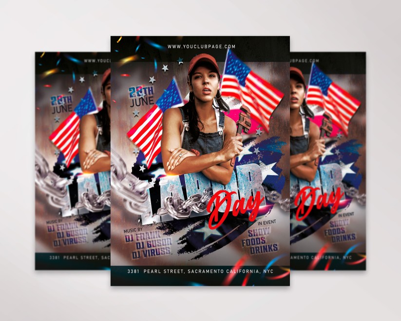 Labor Day – Free Flyer PSD Template Labor Day – Free Flyer PSD Template