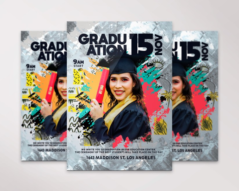 Free Graduation Invitation PSD Template 1 Free Graduation Invitation PSD Template 1