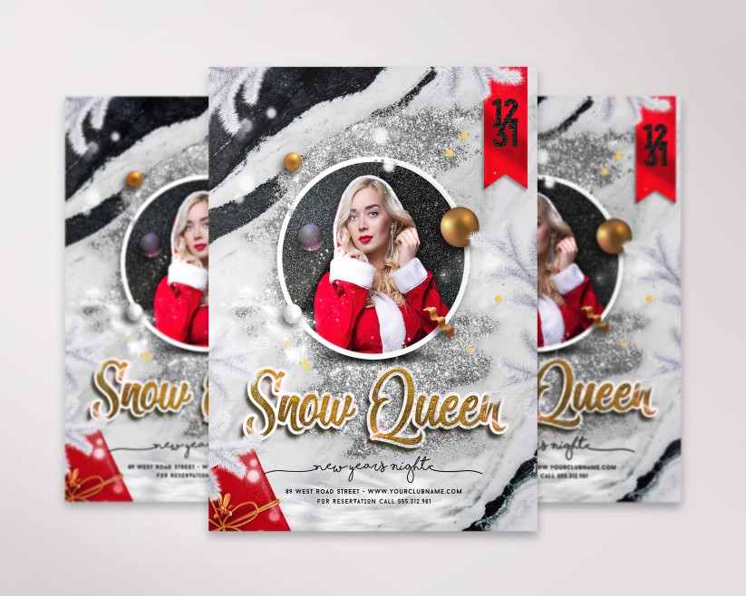 Snow Queen Night – Premium PSD Flyer Template 029 Snow Queen Night – Premium PSD Flyer Template 029
