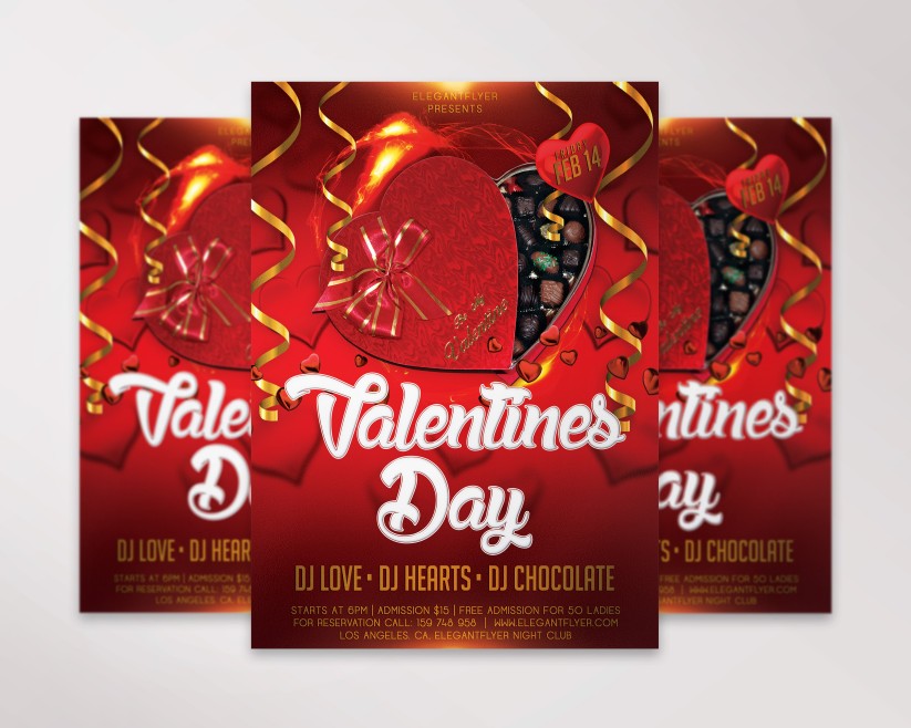 Flyer Template for Valentine's Day Heart Candy 023 Flyer Template for Valentine's Day Heart Candy 023