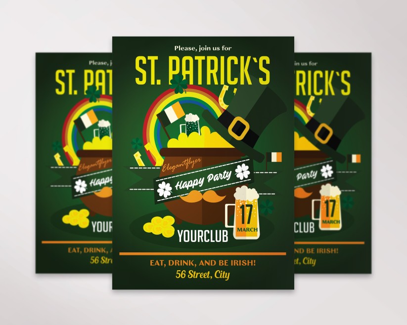 St. Patrick`s day Free Flyer PSD Template 7 St. Patrick`s day Free Flyer PSD Template 7
