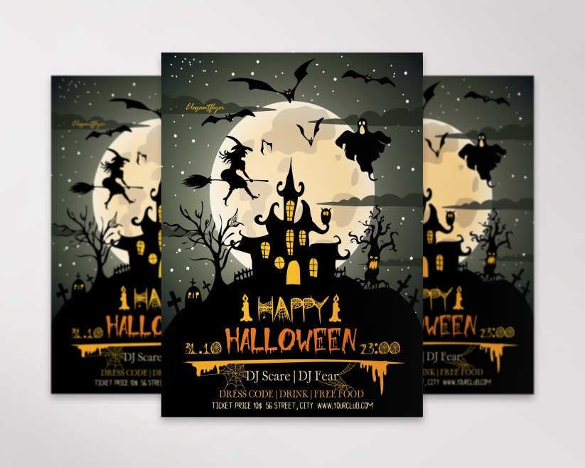 Witch Castle - Free Flyer PSD Template Witch Castle - Free Flyer PSD Template