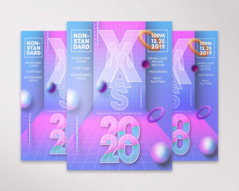 Futurismo Christmas Party – Premium PSD Flyer Template Futurismo Christmas Party – Premium PSD Flyer Template