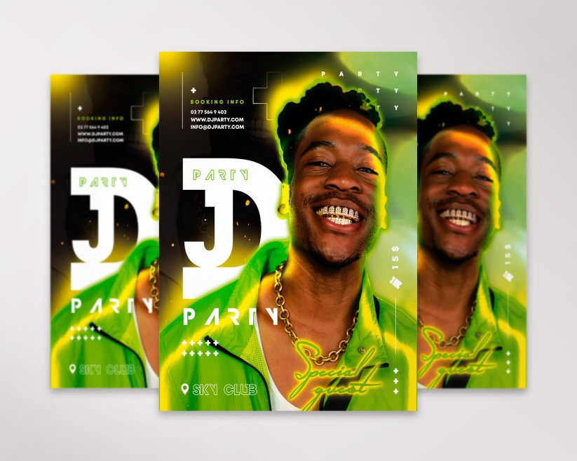 DJ PARTY - FREE FLYER PSD TEMPLATE DJ PARTY - FREE FLYER PSD TEMPLATE