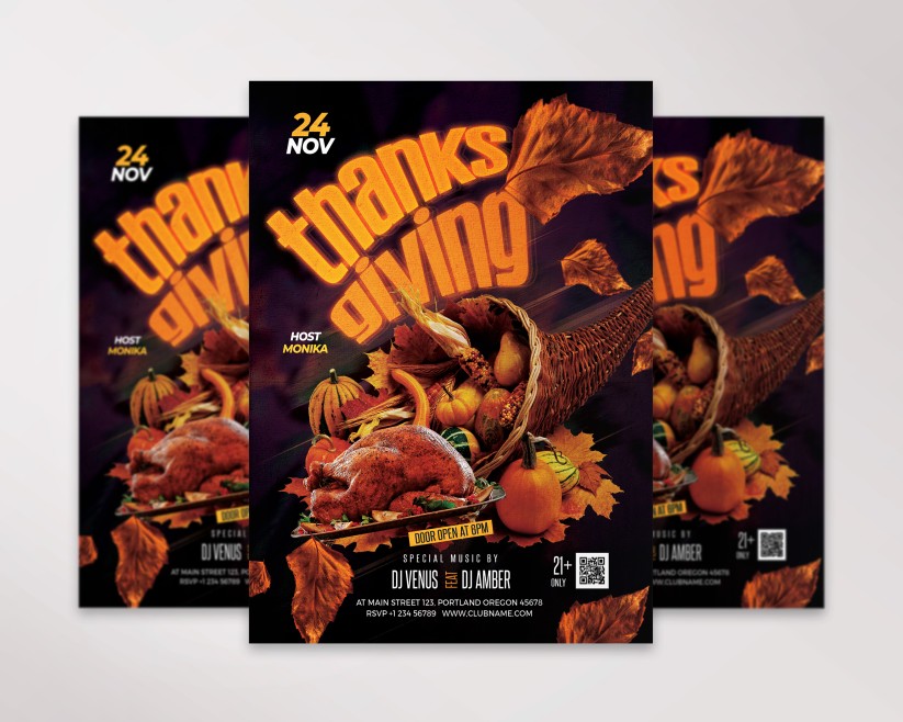 Thanksgiving Day 01 Premium Flyer PSD Template Thanksgiving Day 01 Premium Flyer PSD Template