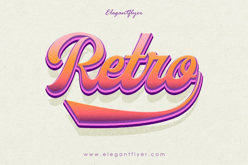 Retro Text Effects PSD Template Retro Text Effects PSD Template