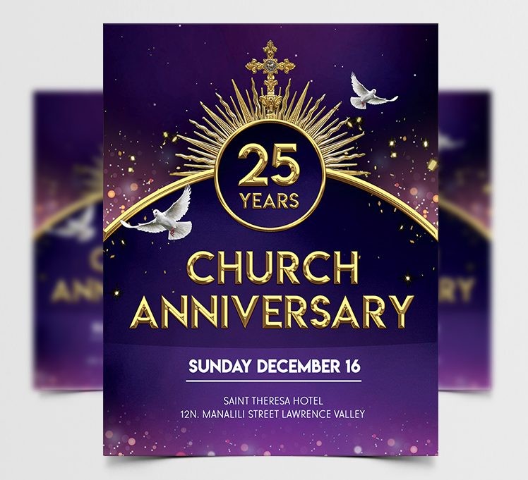 Church Anniversary Flyer PSD Template + Facebook Cover + Instagram Post Church Anniversary Flyer PSD Template + Facebook Cover + Instagram Post