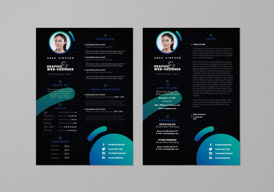 premium black resume and cover letter premium black resume and cover letter