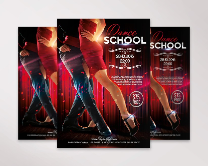 Dance School – Flyer PSD Template Dance School – Flyer PSD Template