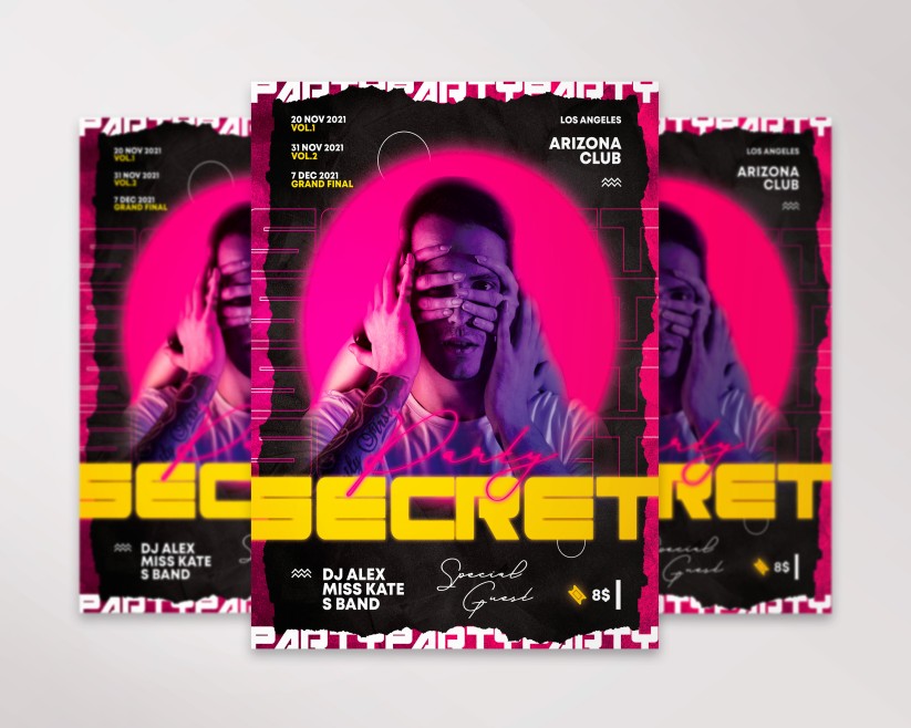 21 SECRET PARTY - PREMIUM PSD FLYER TEMPLATE 21 SECRET PARTY - PREMIUM PSD FLYER TEMPLATE