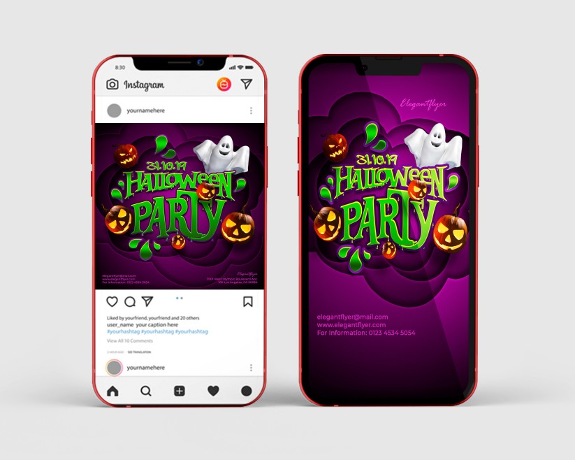 Halloween – Instagram Stories Template in PSD + Post Template 21 Halloween – Instagram Stories Template in PSD + Post Template 21