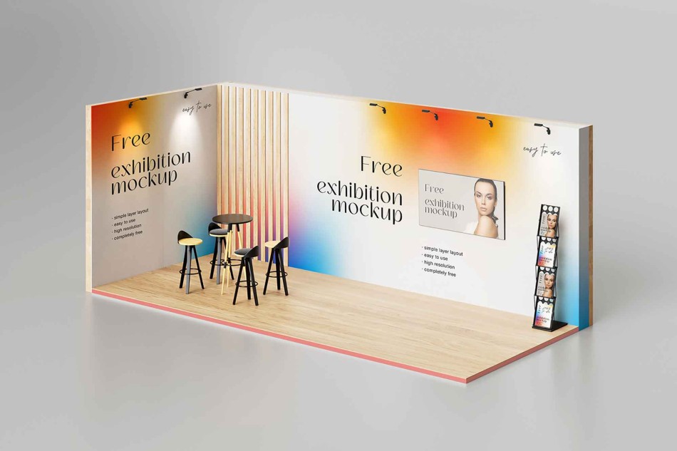 Free Exhibition Stand Mockup Free Exhibition Stand Mockup