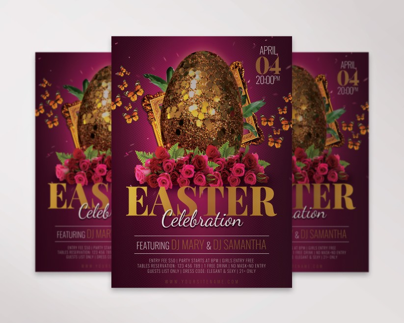 golden-easter-party-flyer-template golden-easter-party-flyer-template