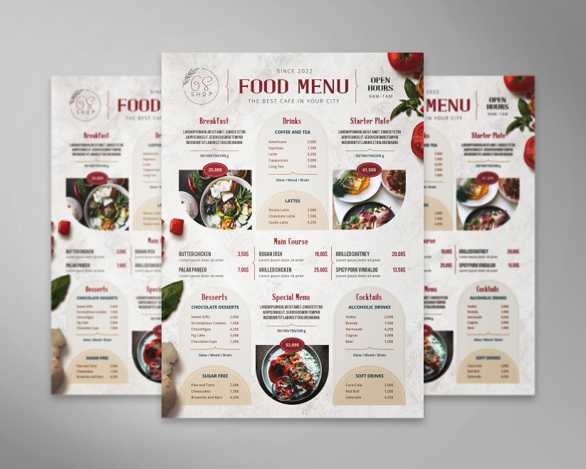 FOOD MENU - PREMIUM PSD FLYER TEMPLATE FOOD MENU - PREMIUM PSD FLYER TEMPLATE