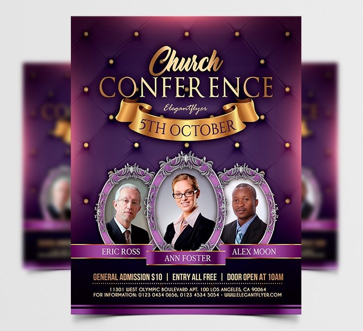 Church Conference – Free PSD Flyer Template Church Conference – Free PSD Flyer Template