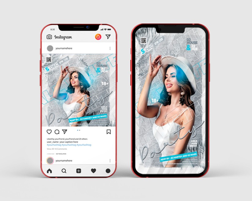 All White Party – Instagram Stories Template in PSD + Post Templates All White Party – Instagram Stories Template in PSD + Post Templates