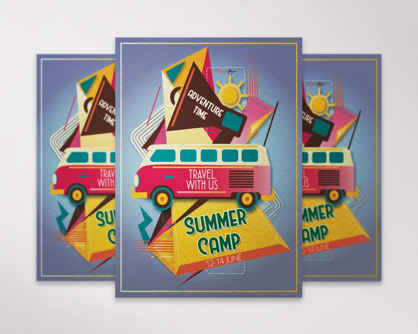 Travel with us Summer Camp PSD Template Travel with us Summer Camp PSD Template