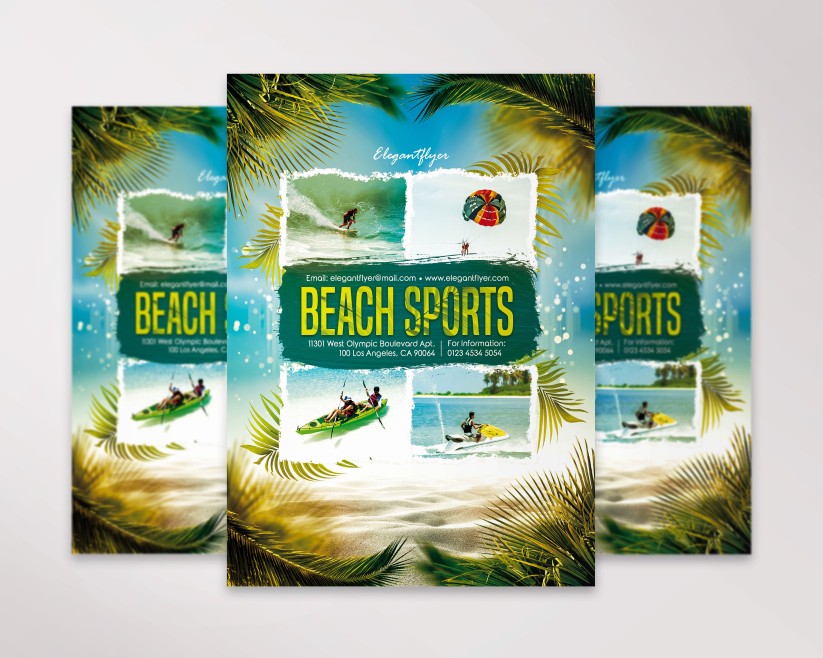 Beach Sports Free PSD Flyer Template 4 Beach Sports Free PSD Flyer Template 4