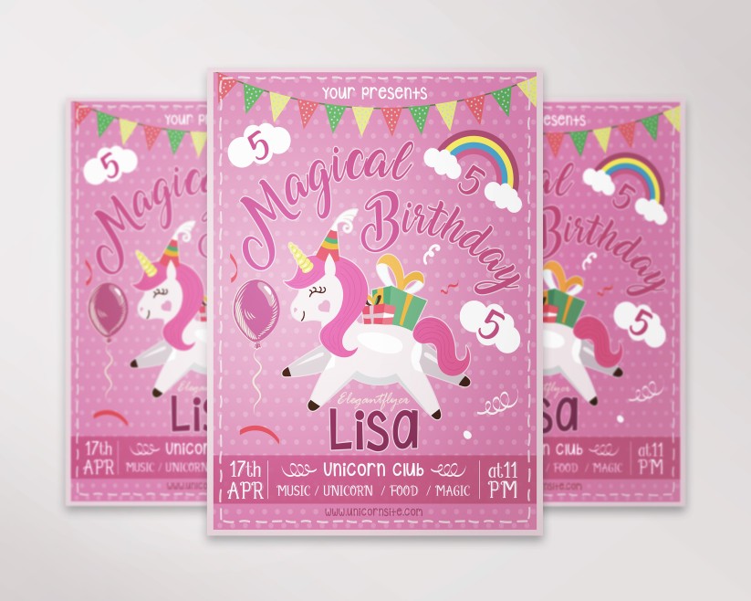 27 MAGICAL BIRTHDAY - FLYER PSD TEMPLATE 27 MAGICAL BIRTHDAY - FLYER PSD TEMPLATE