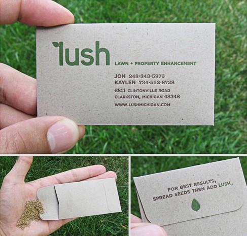 Minimal lawn care business card Minimal lawn care business card