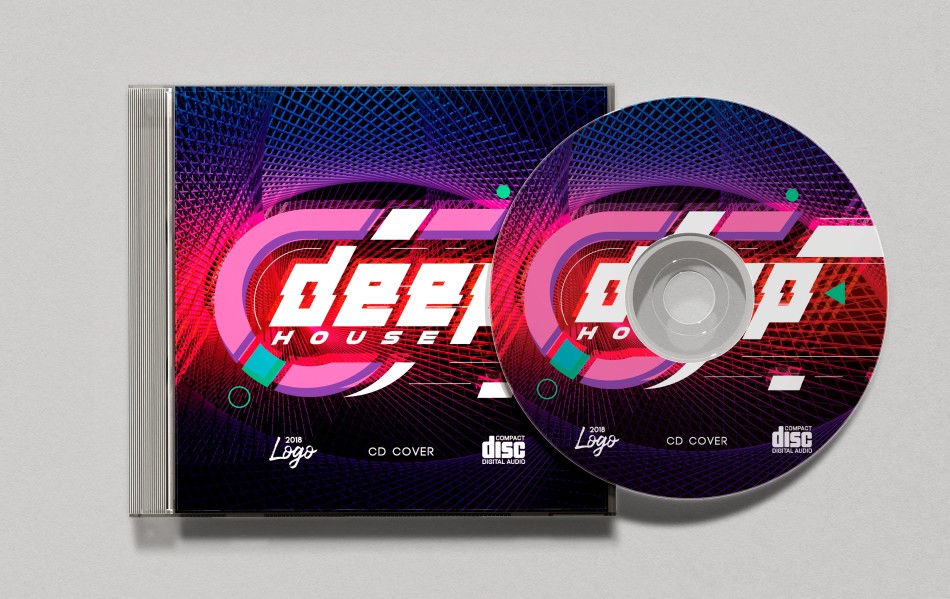 Deep House – Free PSD CD Cover Template Deep House – Free PSD CD Cover Template