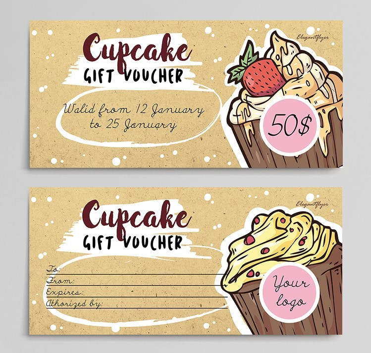 Cupcake Certificate PSD Template Cupcake Certificate PSD Template