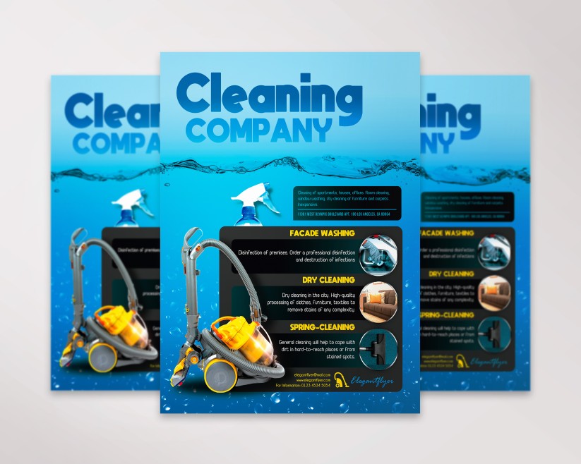 CLEANING COMPANY - FREE PSD FLYER TEMPLATE CLEANING COMPANY - FREE PSD FLYER TEMPLATE