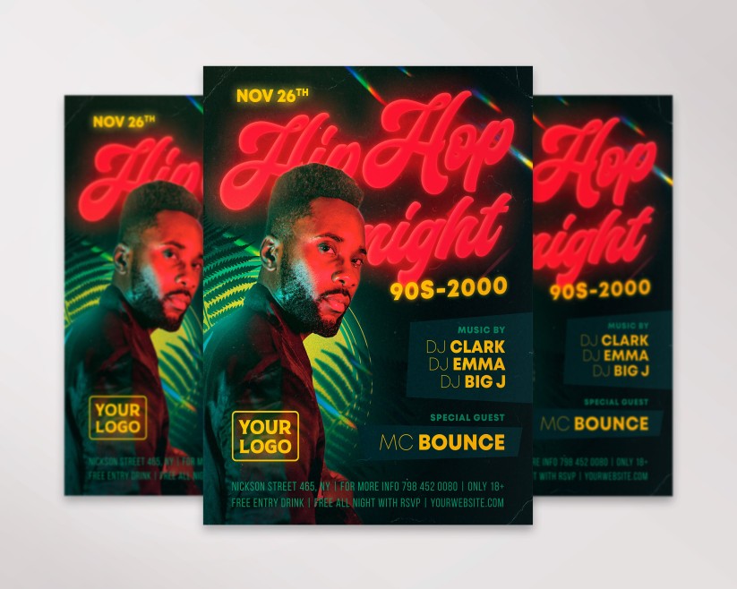 Hip Hop Night – Free Flyer PSD Template Hip Hop Night – Free Flyer PSD Template
