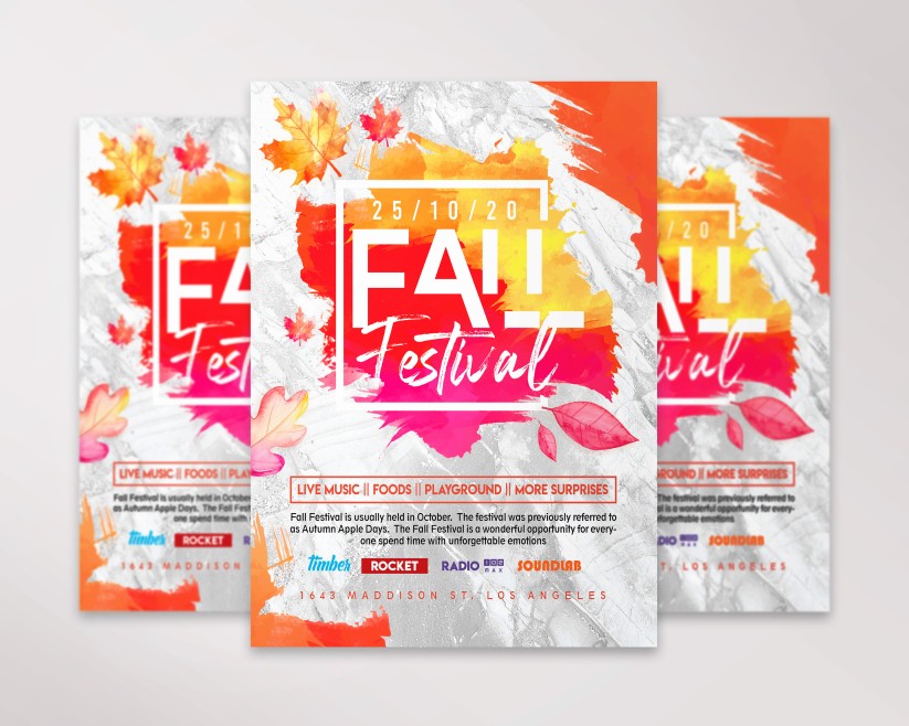 Fall Festival Free Flyer PSD Template 2 Fall Festival Free Flyer PSD Template 2