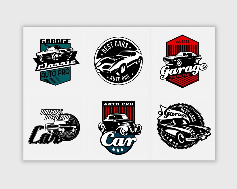 Car PSD+ EPS + AI Logo Template Set Car PSD+ EPS + AI Logo Template Set