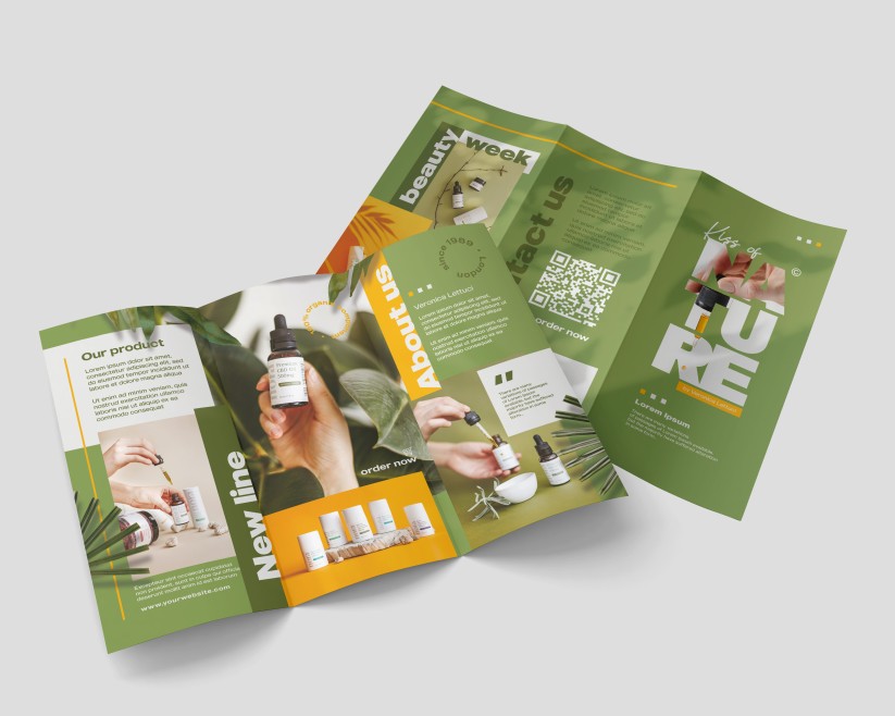 Kiss of Nature – Premium PSD Tri-Fold Brochure Template Kiss of Nature – Premium PSD Tri-Fold Brochure Template